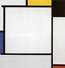 Piet Mondrian Canvas Paintings - Composition 2